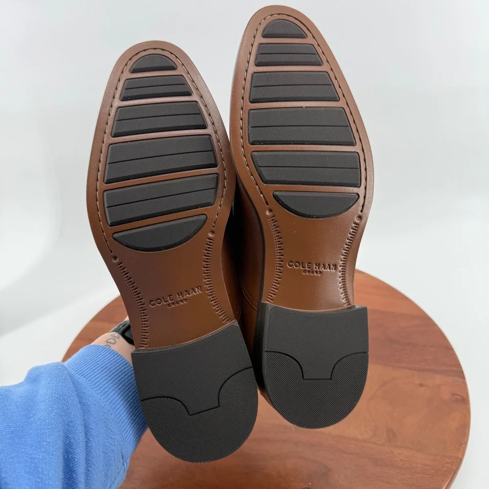 Cole Haan Hawthorne Penny Loafer British Tan Leather Dress Shoes Men's Size 9.5M